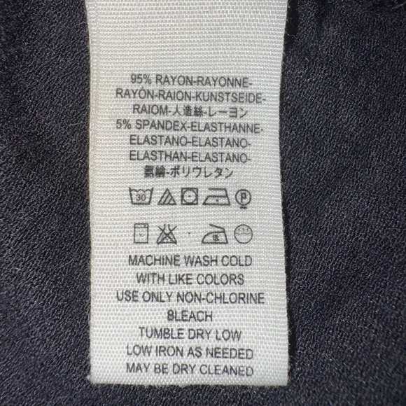 Free People Black Tie Front Peplum Top Women's XS Boho Shirt Long Sleeve Fairy - Picture 6 of 7